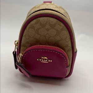 Coach Mini Backpack Bag Charm, Wristlet, or Key Chain
